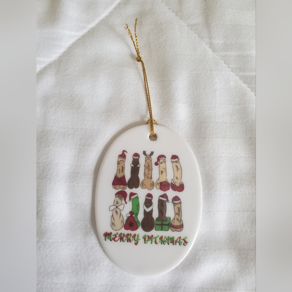 Ornamentally You   novelty ornament Red Velvet Pouch with Gold Accents